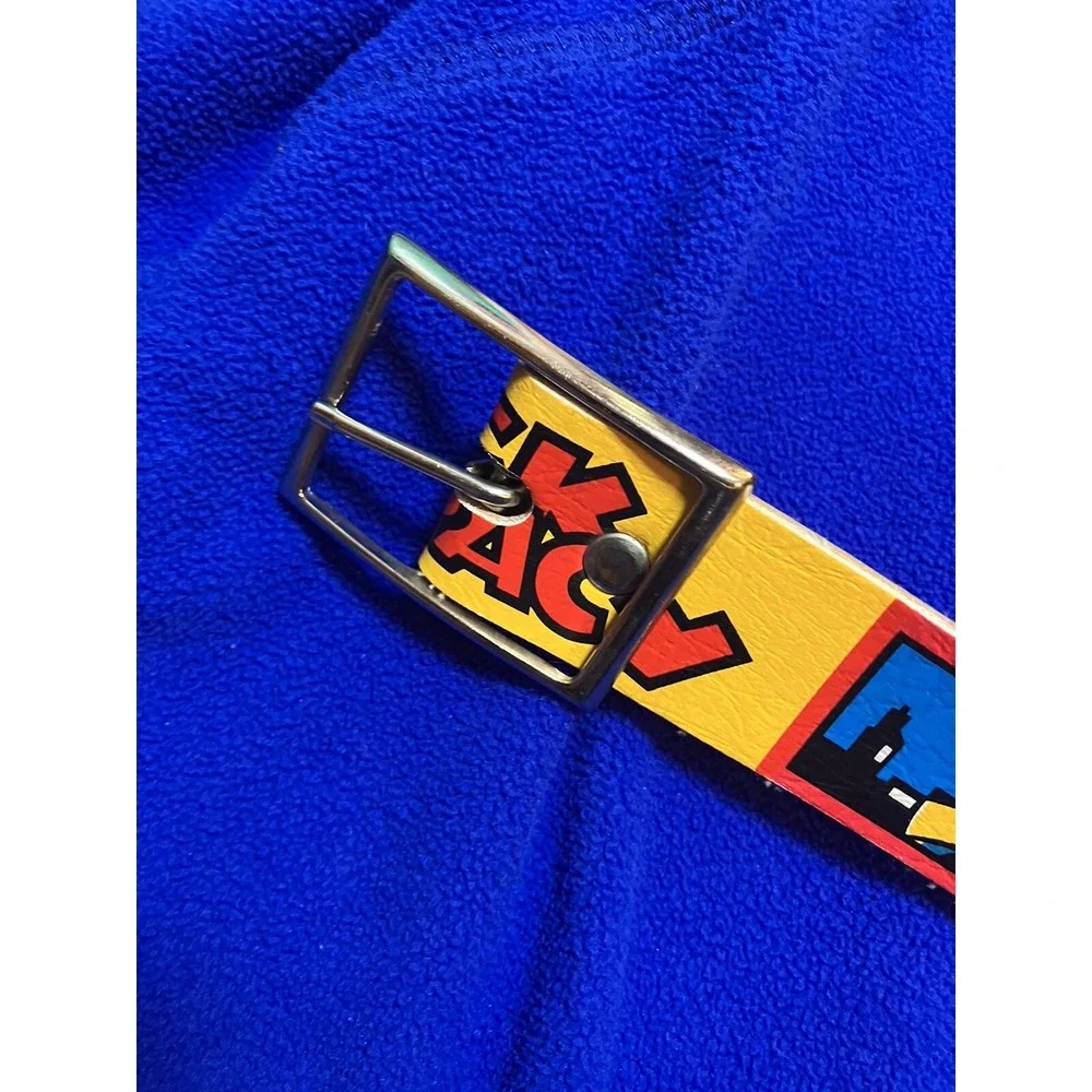 Vintage 1988 Walt Disney Dick Tracy Lee Leather Belt ‎ Size 20-22 Made in USA